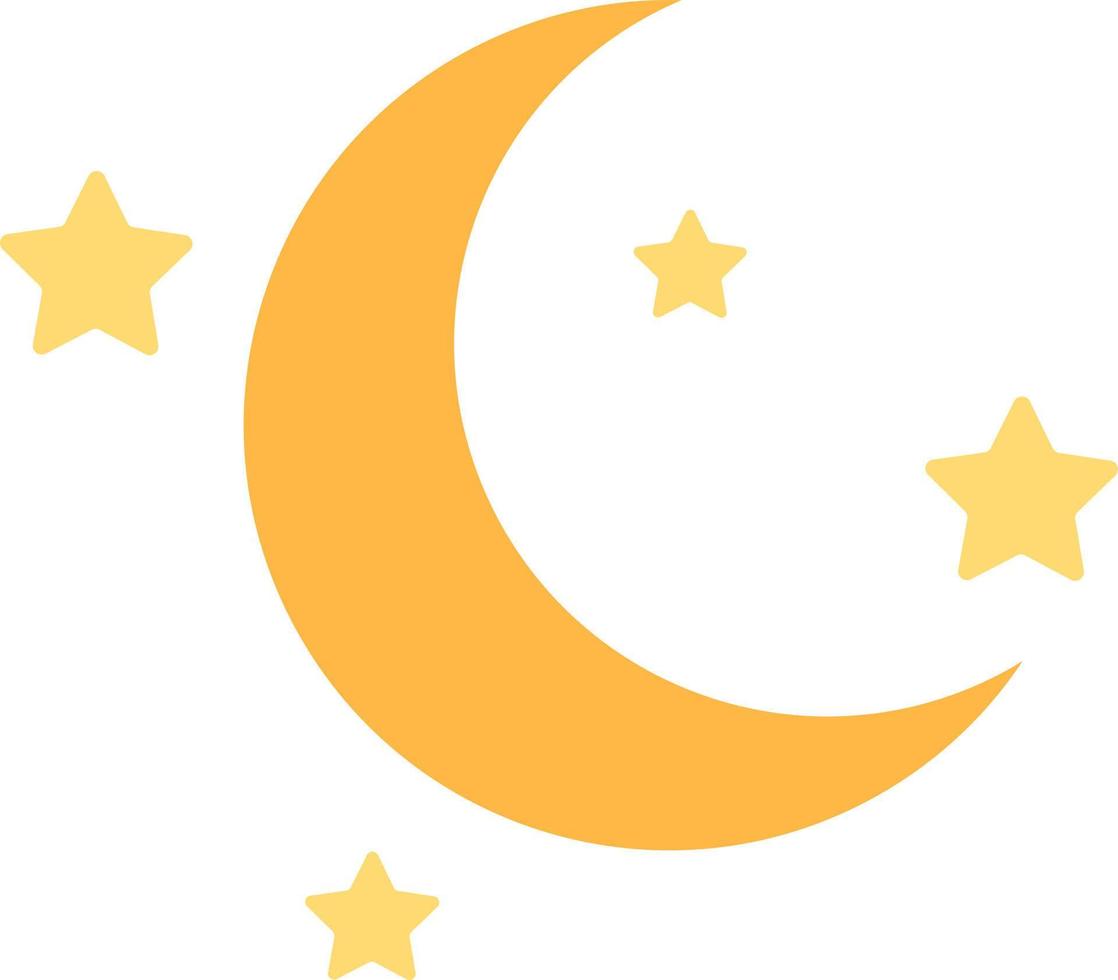 Young moon, illustration, vector on white background.