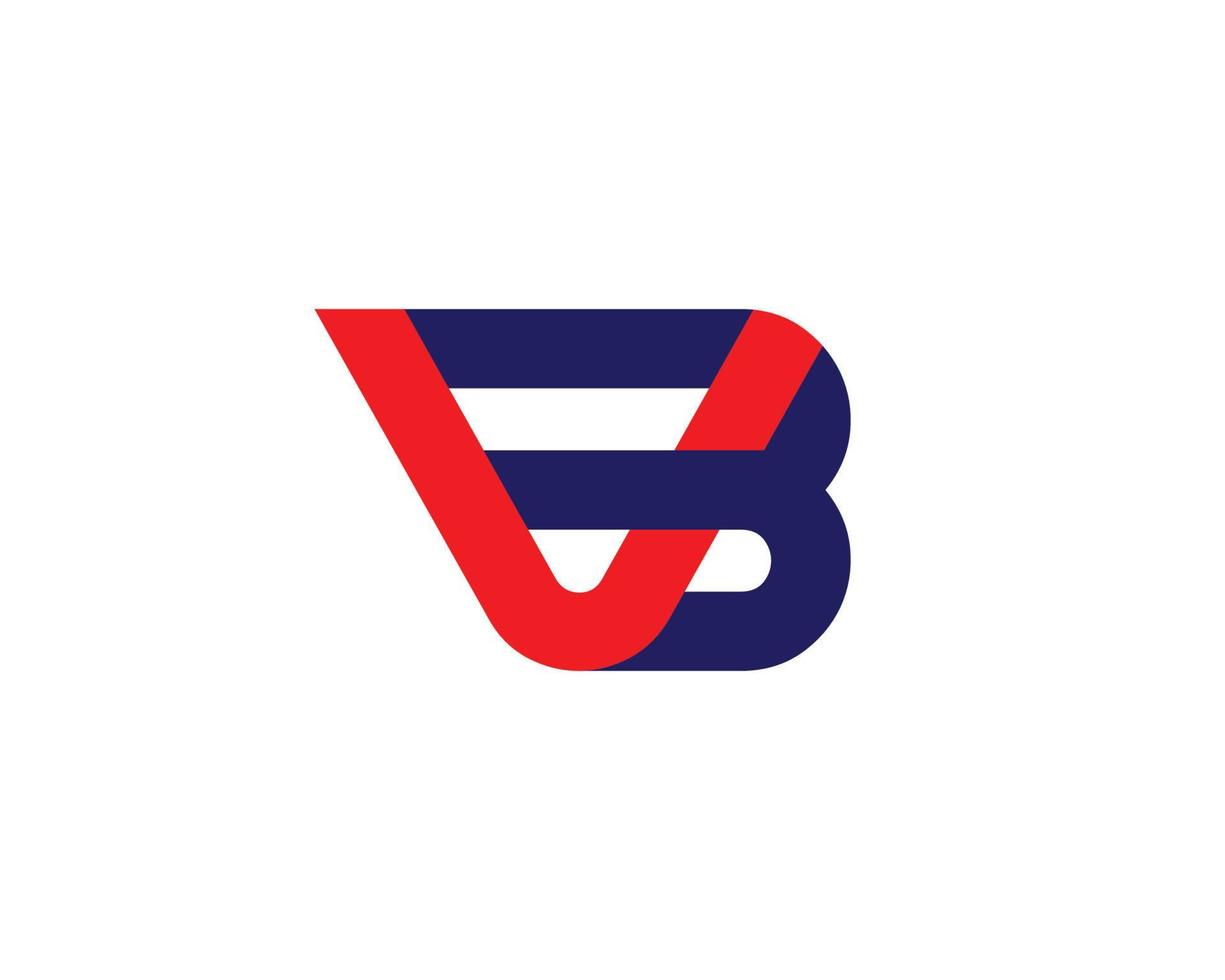 plantilla de vector de diseño de logotipo bv vb