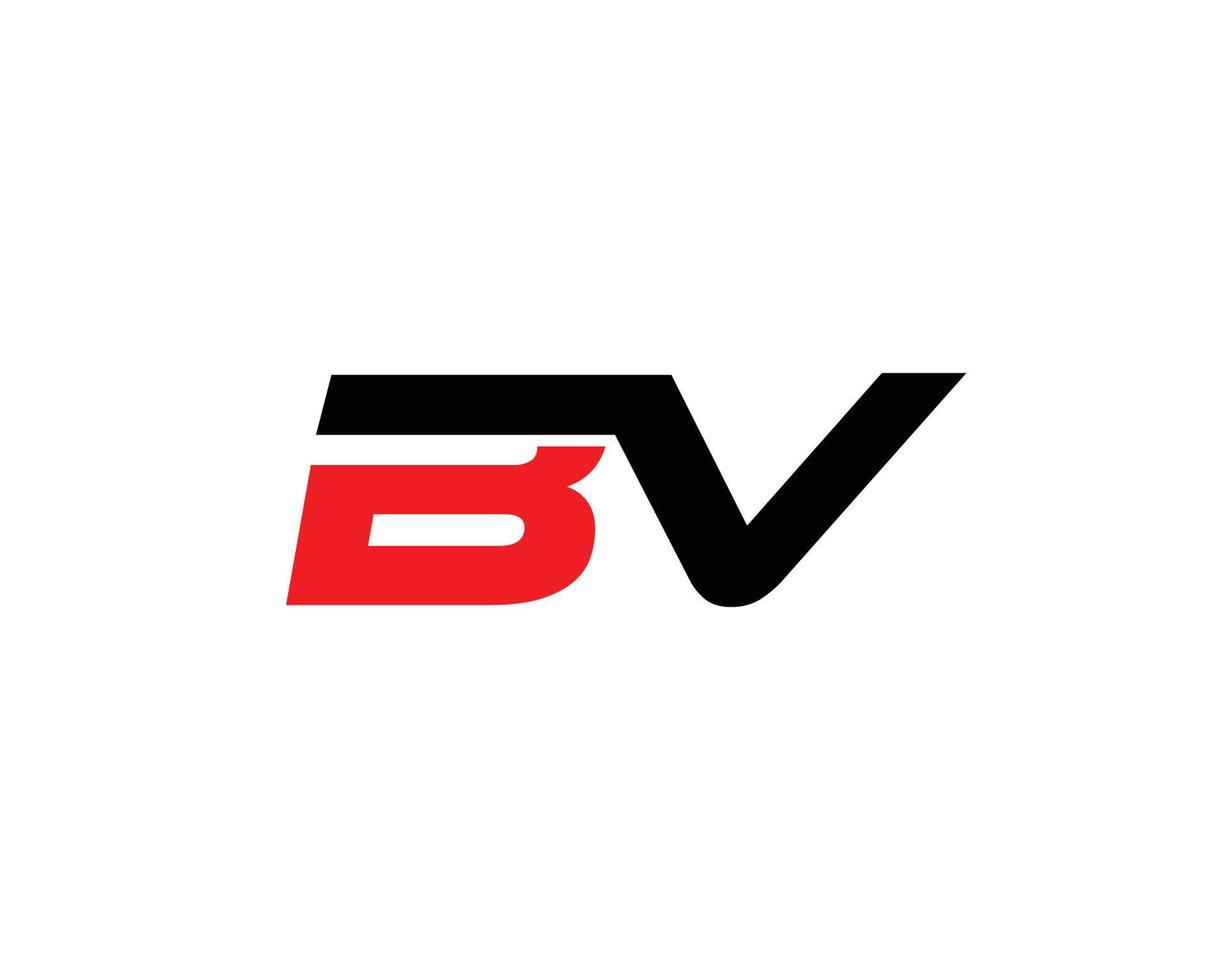 plantilla de vector de diseño de logotipo bv vb