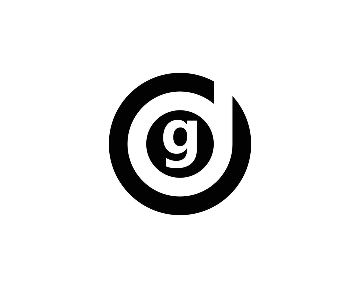 plantilla de vector de diseño de logotipo dg gd