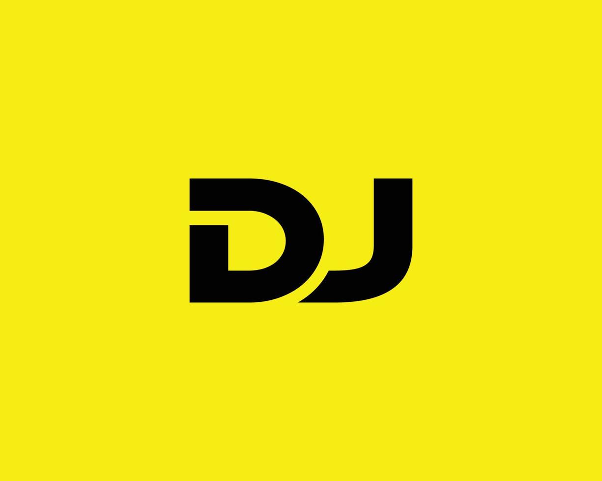 DJ JD logo design vector template
