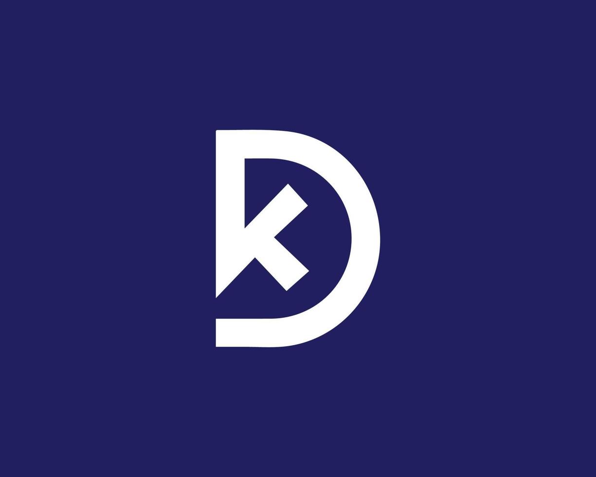 plantilla de vector de diseño de logotipo dk kd
