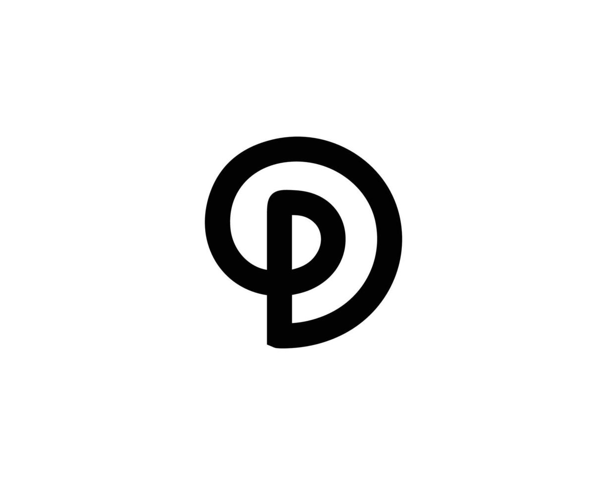 plantilla de vector de diseño de logotipo dp pd