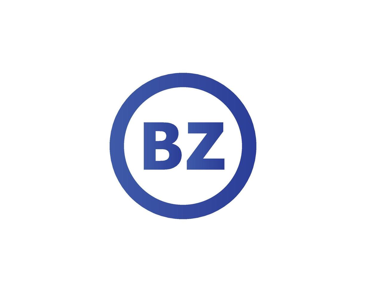 plantilla de vector de diseño de logotipo bz