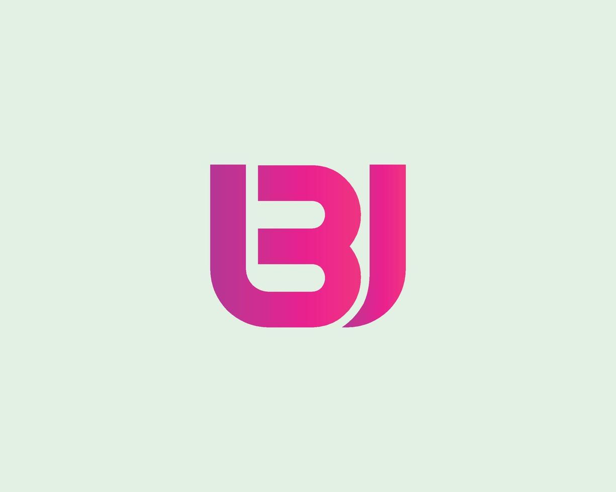 BU UB Logo design vector template