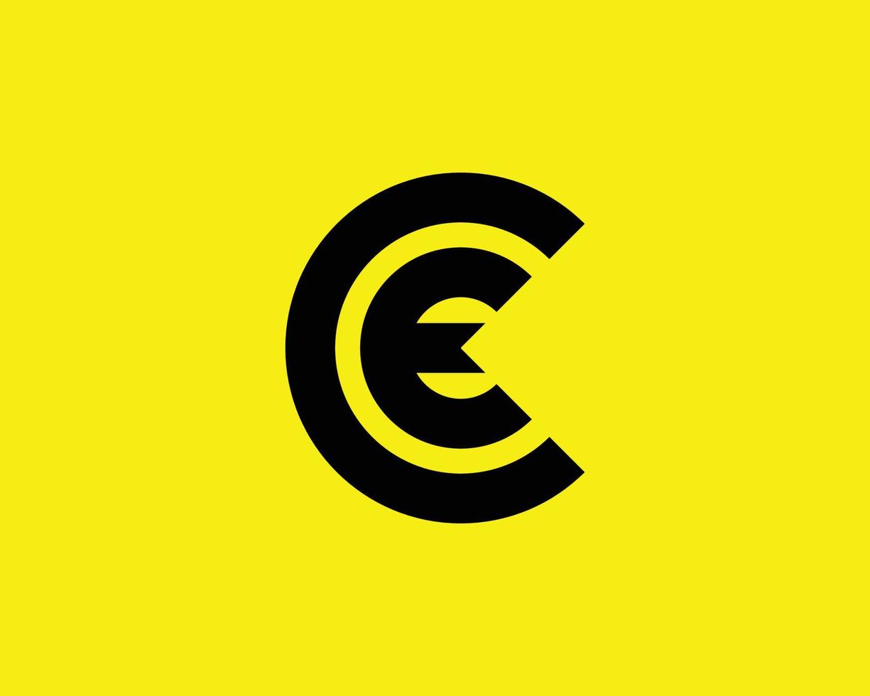 CE EC logo design vector template