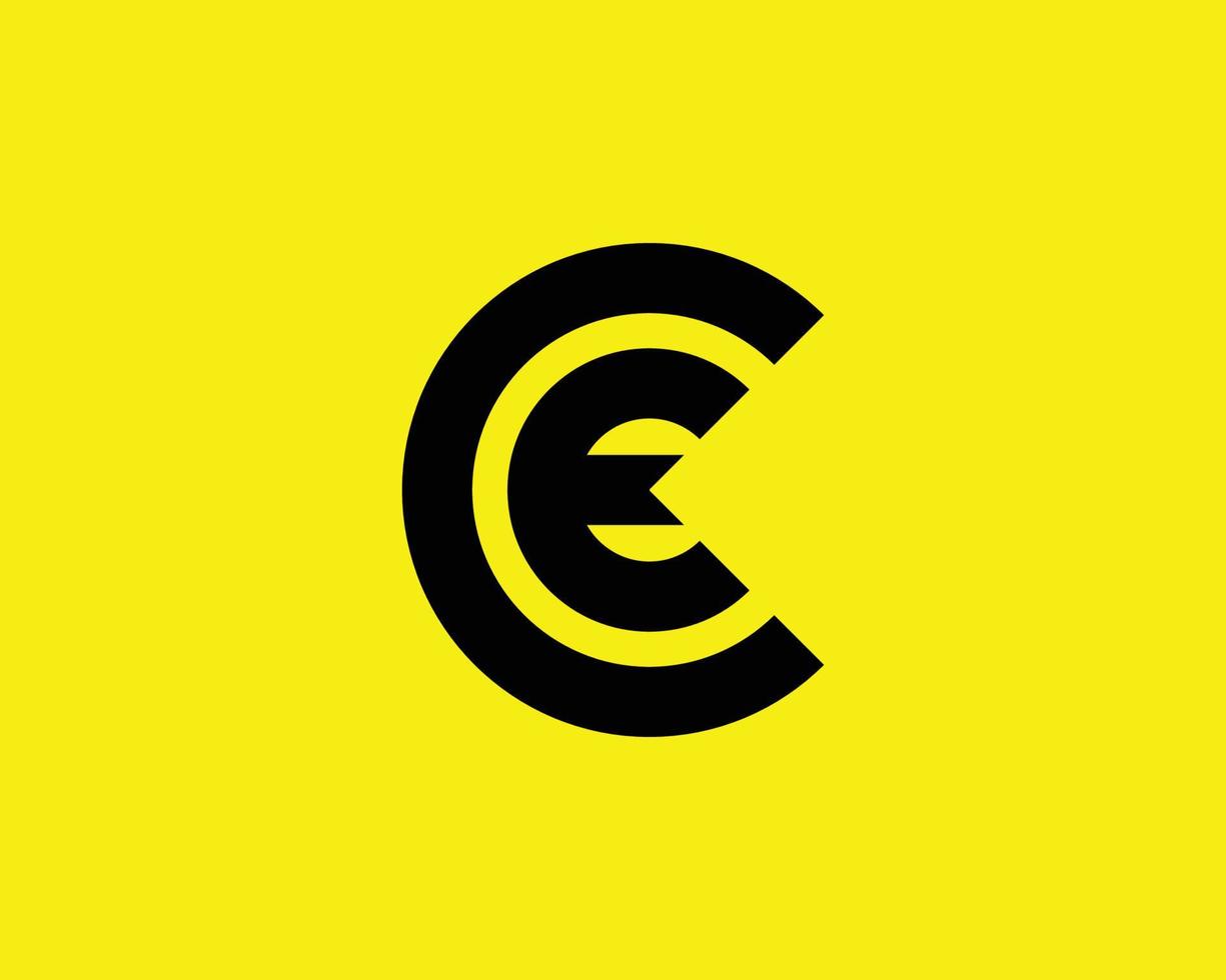 plantilla de vector de diseño de logotipo ce ec