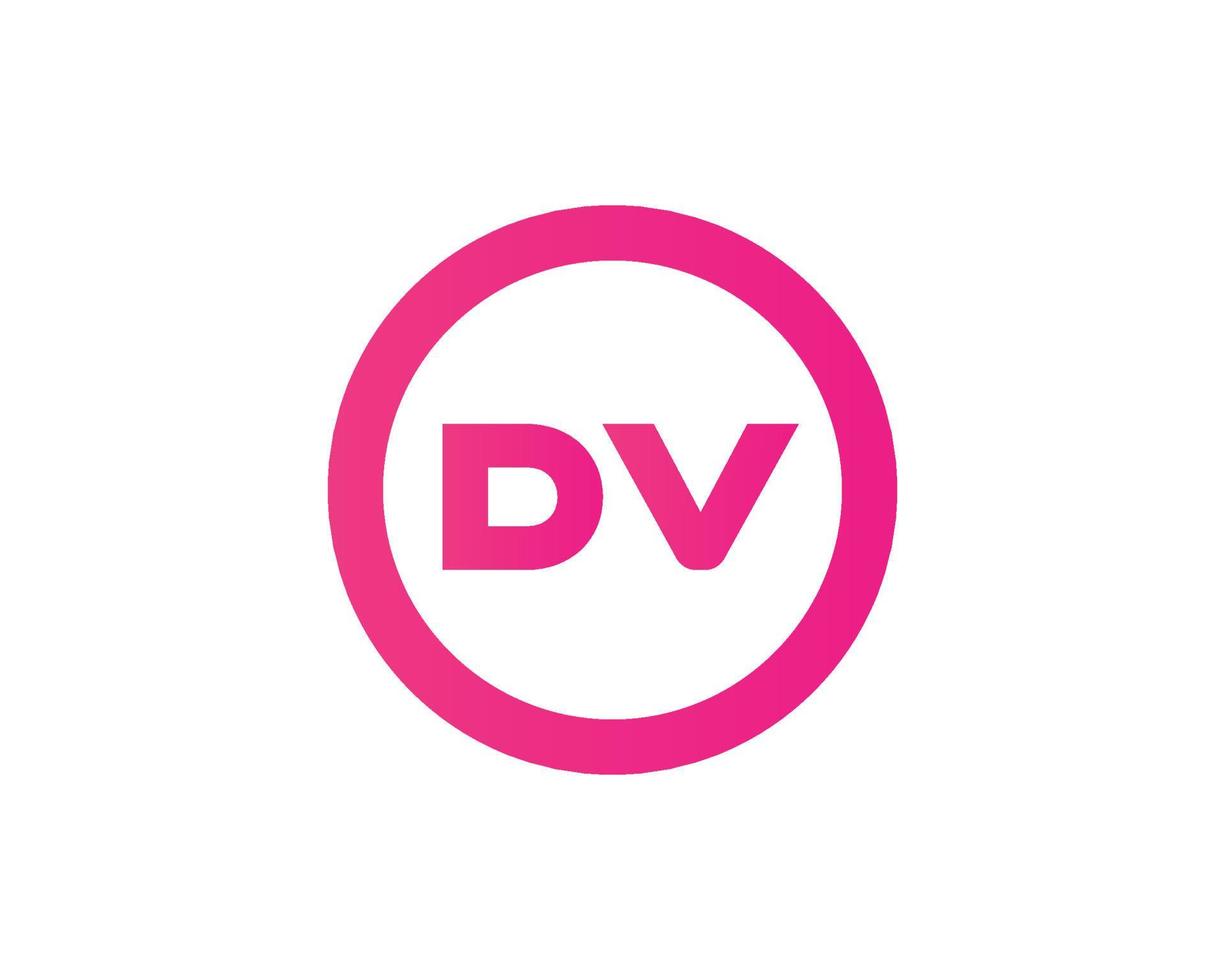 plantilla de vector de diseño de logotipo dv vd