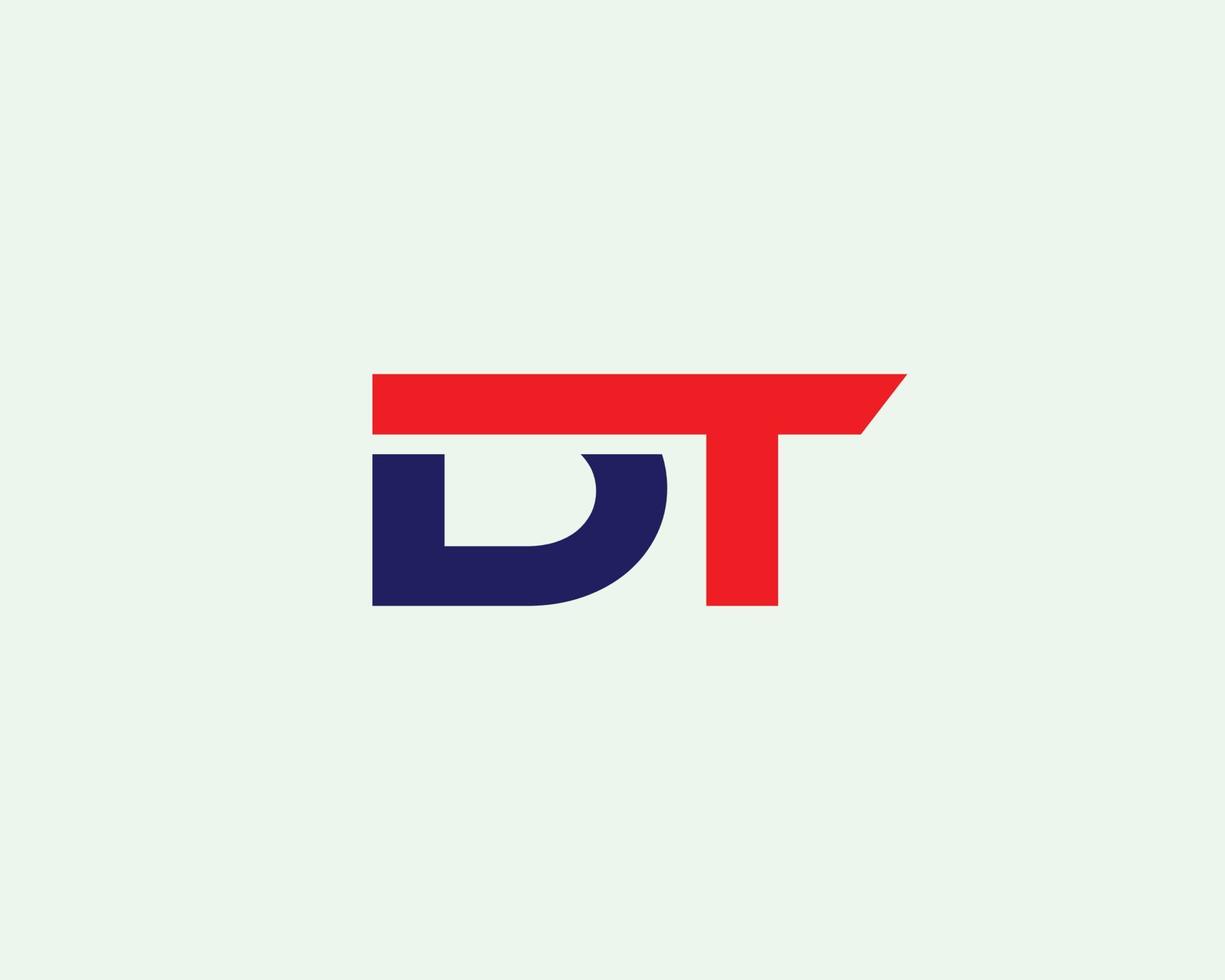 DT TD logo design vector template