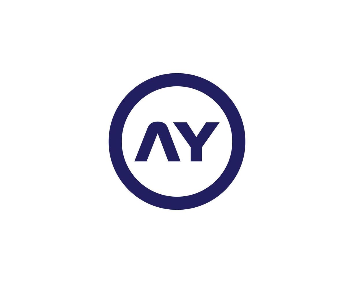 AY YA logo design vector template