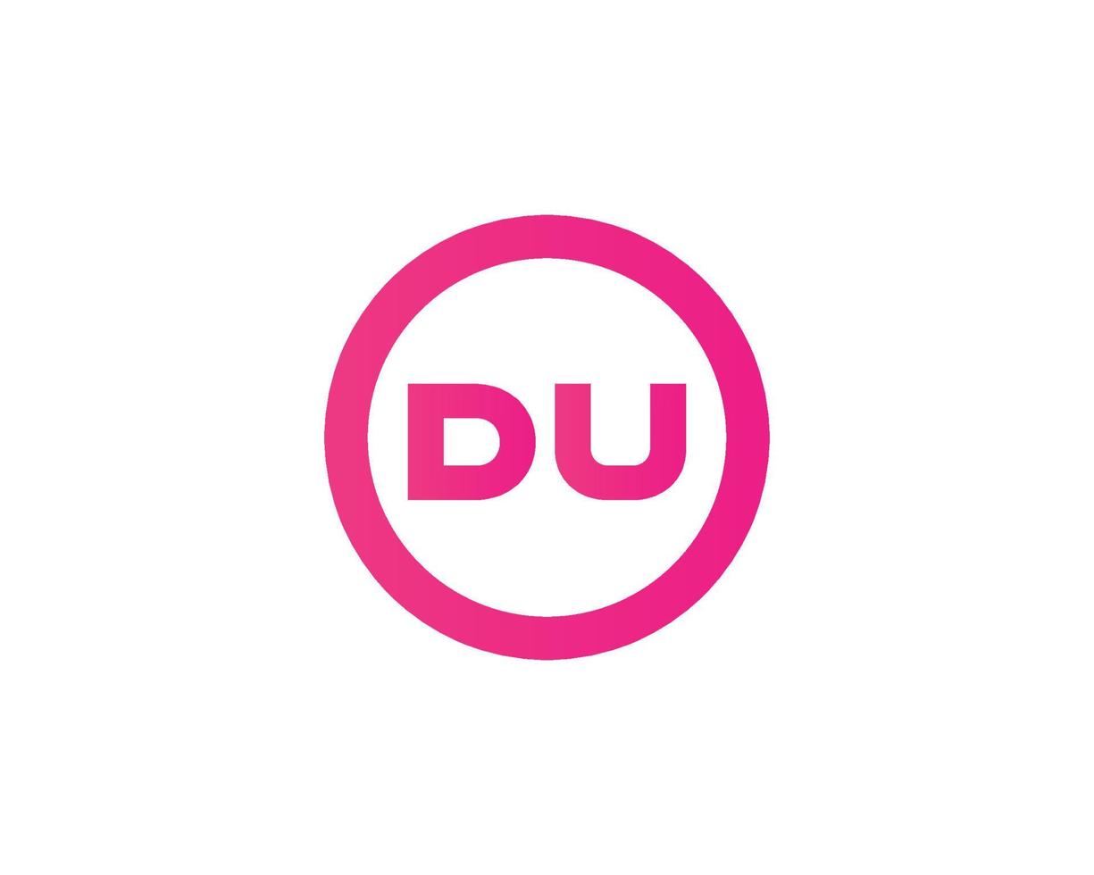 DU UD Logo design vector template