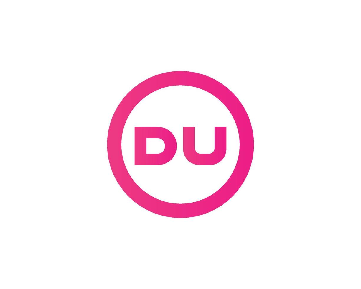 plantilla vectorial de diseño de logotipo du ud vector