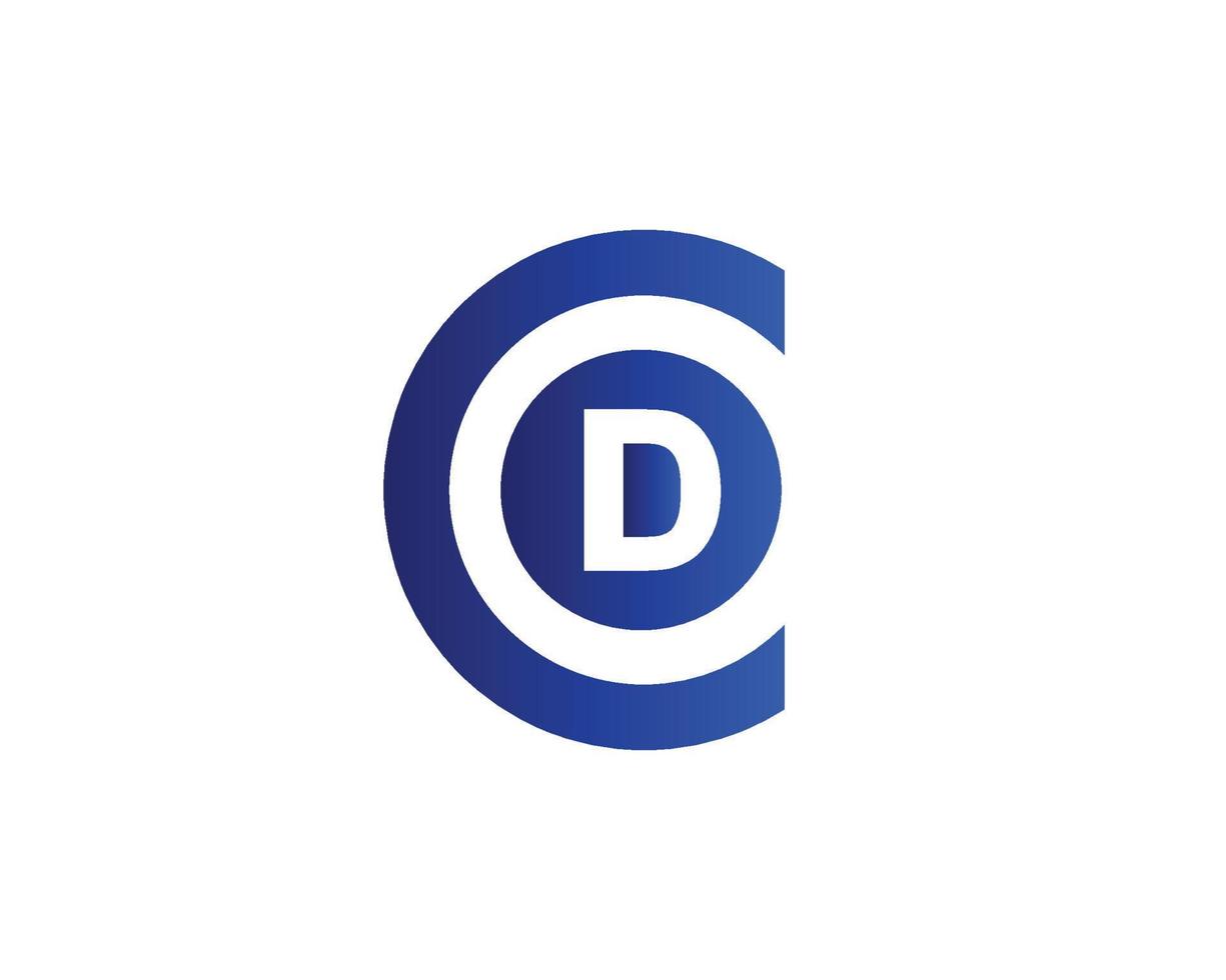 plantilla de vector de diseño de logotipo de cd dc