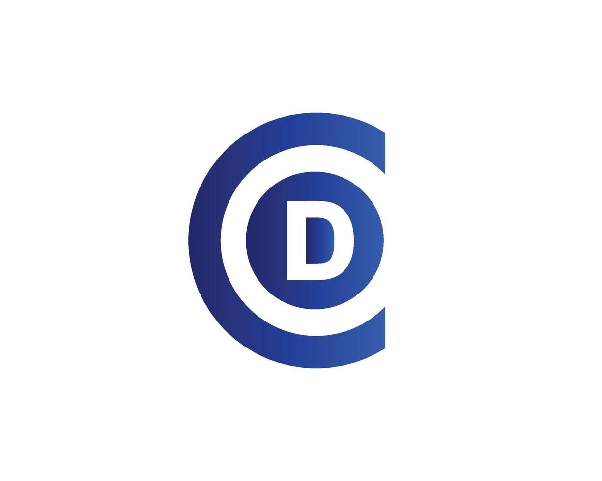 CD DC logo design vector template
