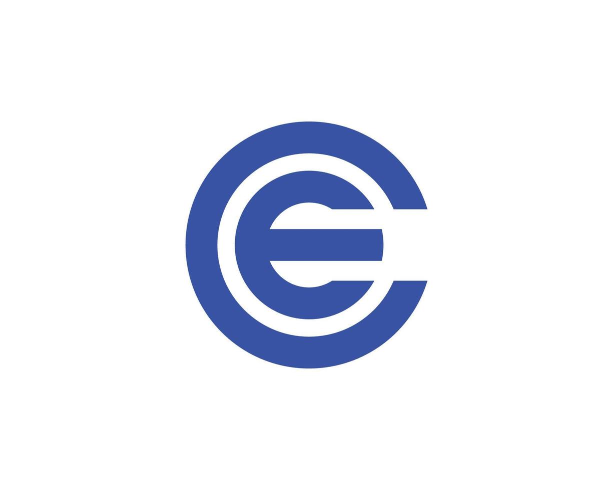 plantilla de vector de diseño de logotipo ce ec