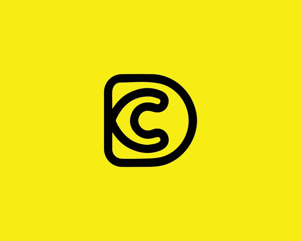 DC CD logo design vector template
