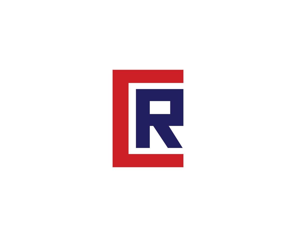 plantilla de vector de diseño de logotipo cr rc