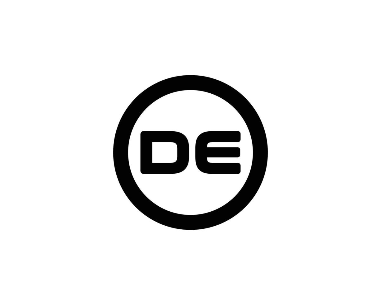 DE ED Logo design vector template