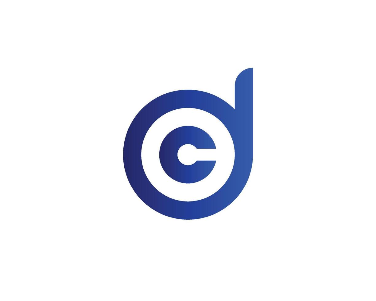 DC CD logo design vector template