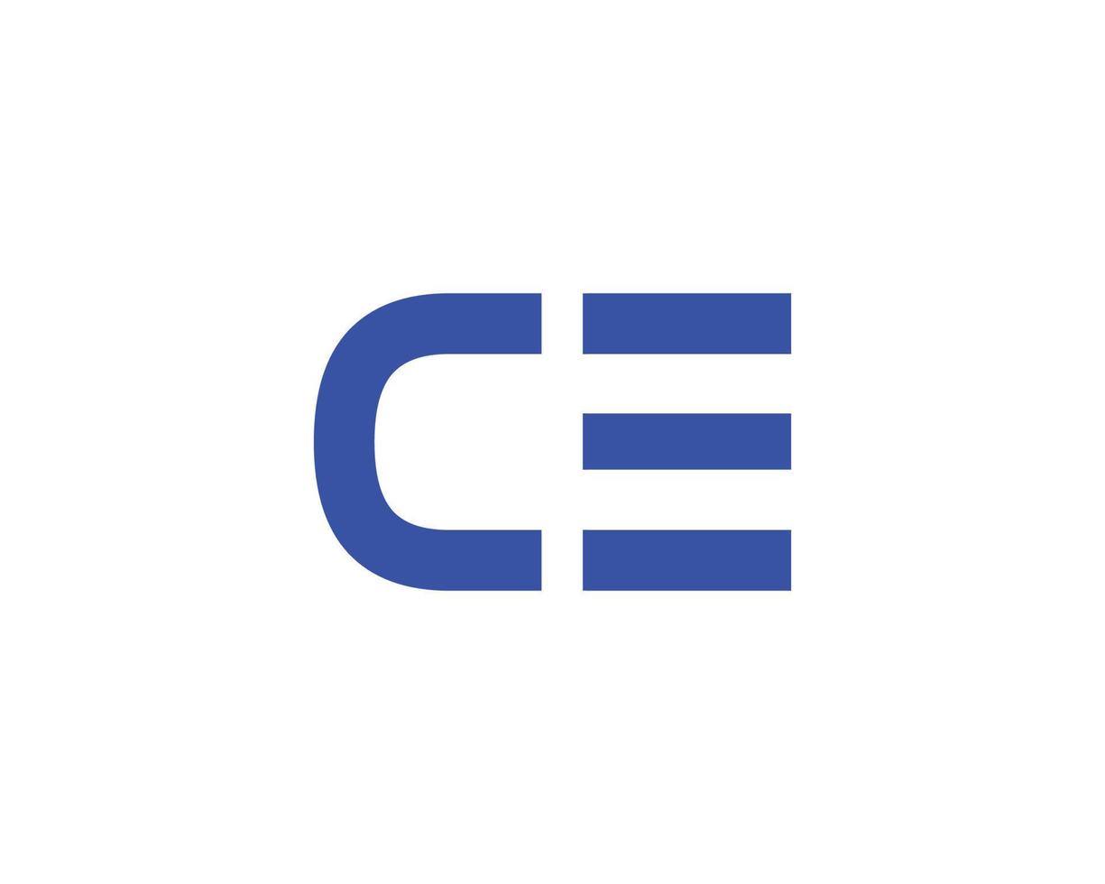 CE EC logo design vector template