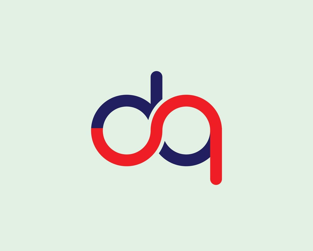 DQ QD logo design vector template