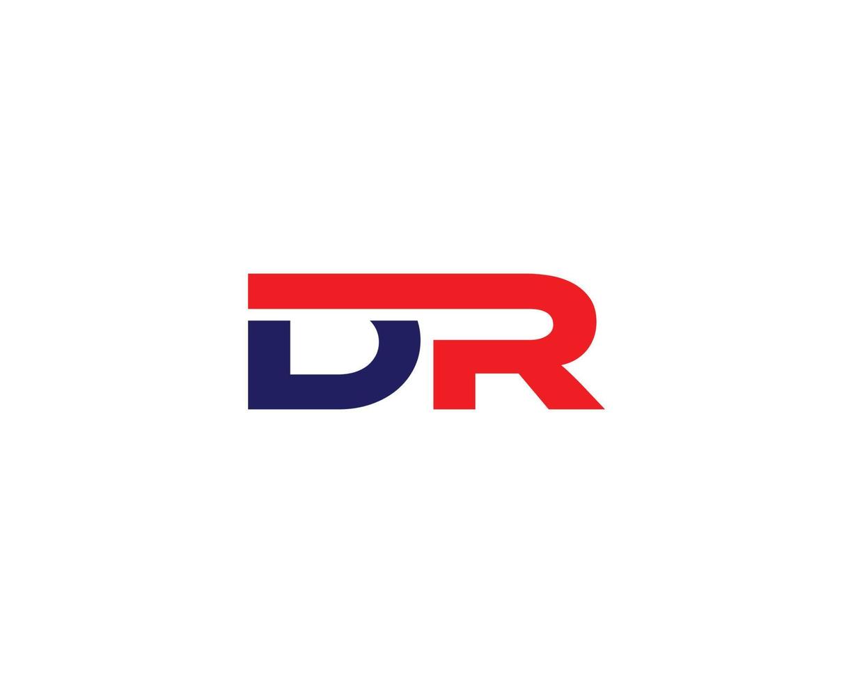 DR RD logo design vector template