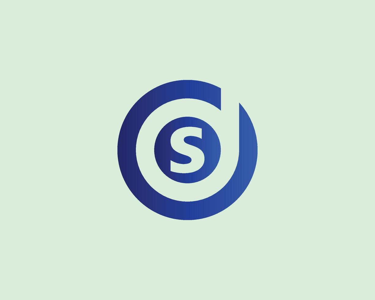DS SD Logo design vector template