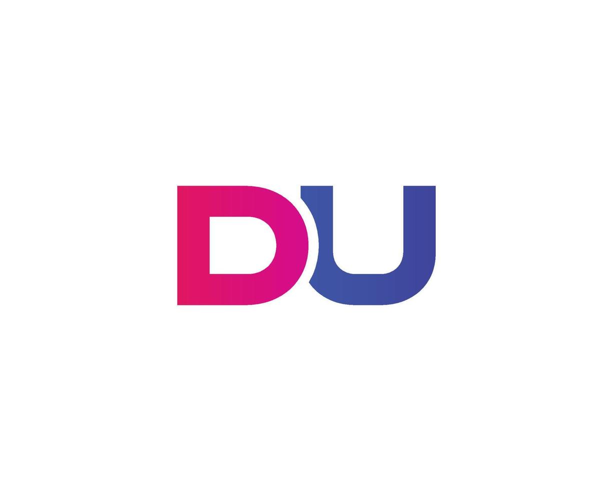 DU UD Logo design vector template