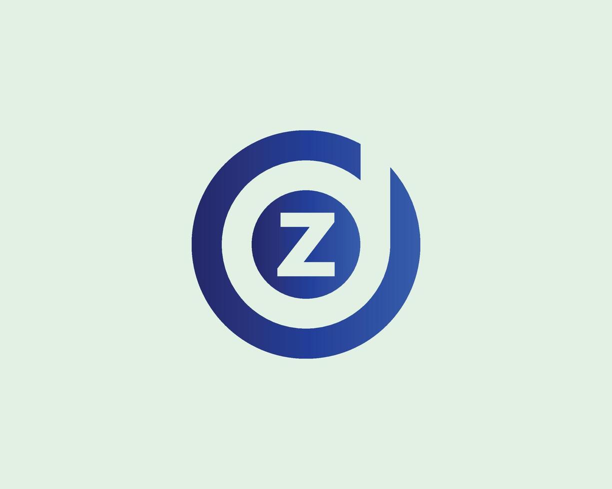 DZ ZD logo design vector template