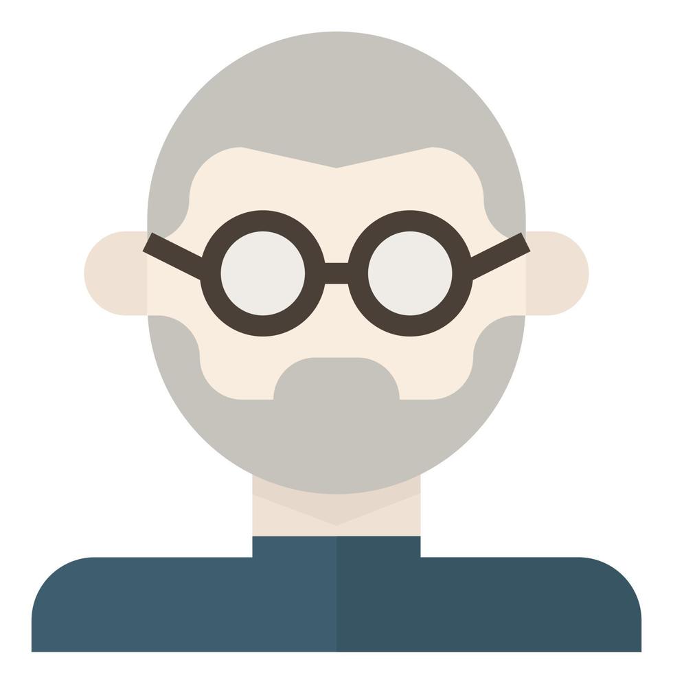 nerd avatar steve jobs hombre calvo gafas clip art icono vector
