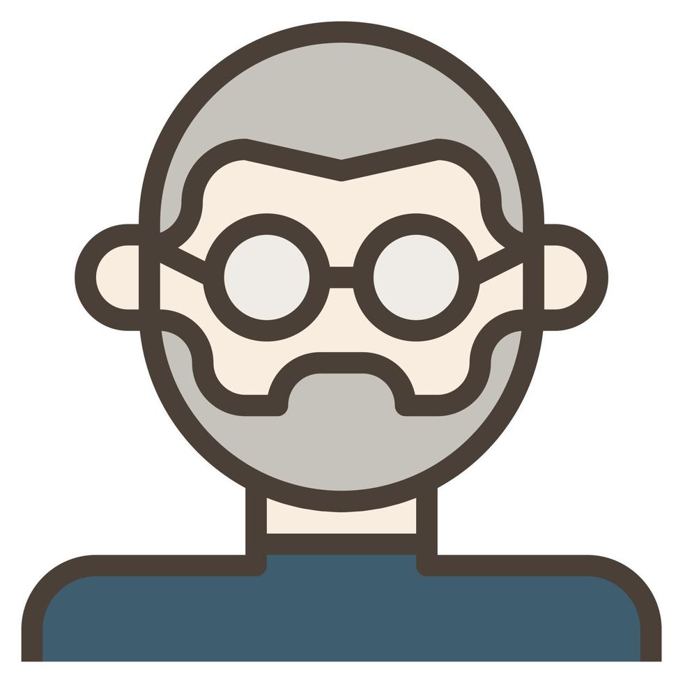 Nerd Avatar Steve Jobs Man Bald Glasses clip art icon vector