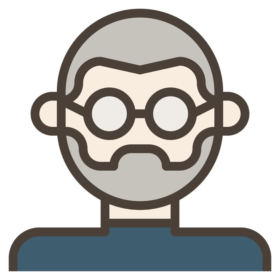 nerd avatar steve jobs hombre calvo gafas clip art icono vector