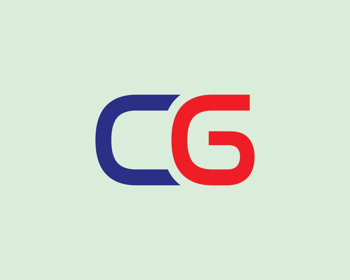 plantilla de vector de diseño de logotipo cg gc