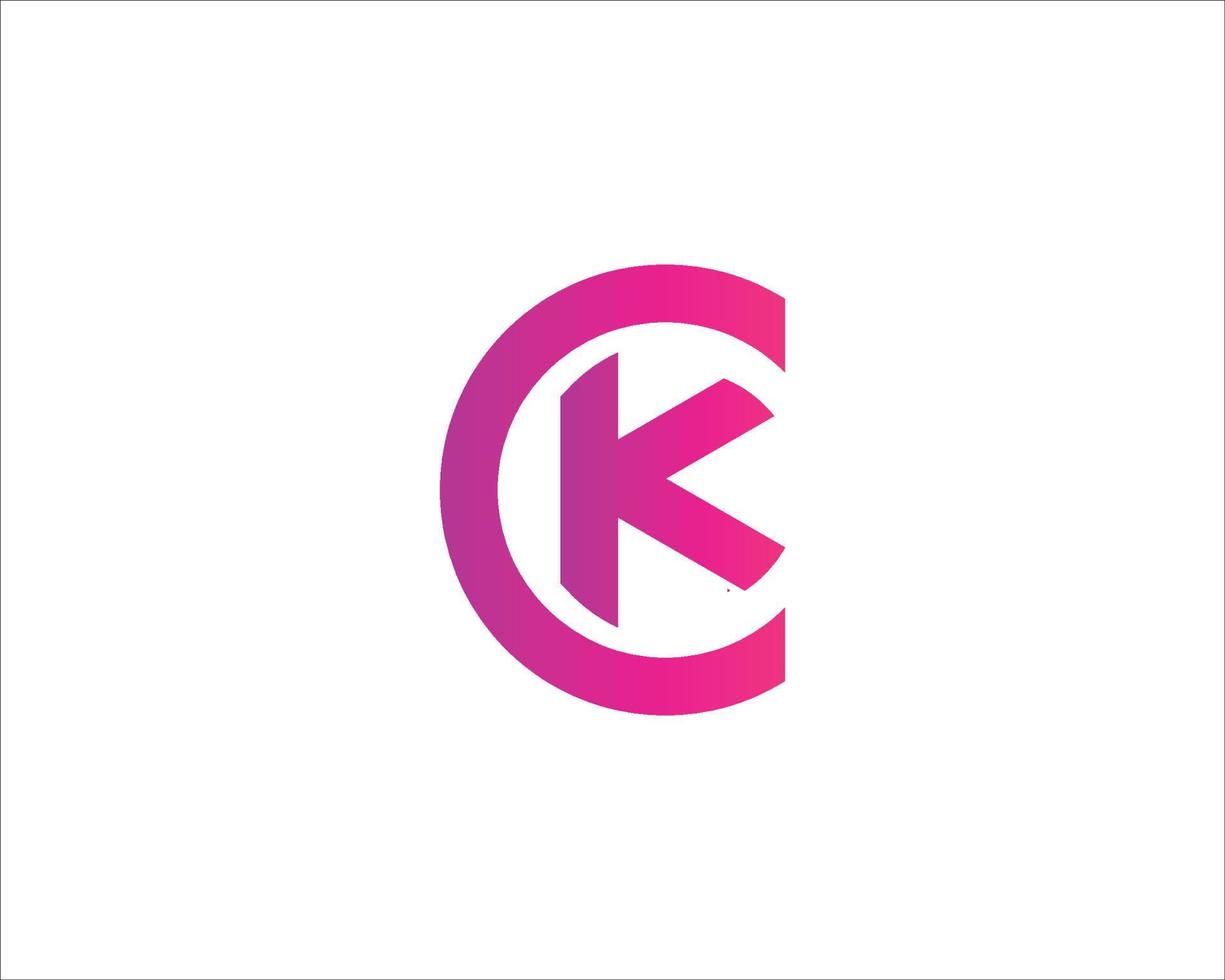 plantilla de vector de diseño de logotipo ck kc