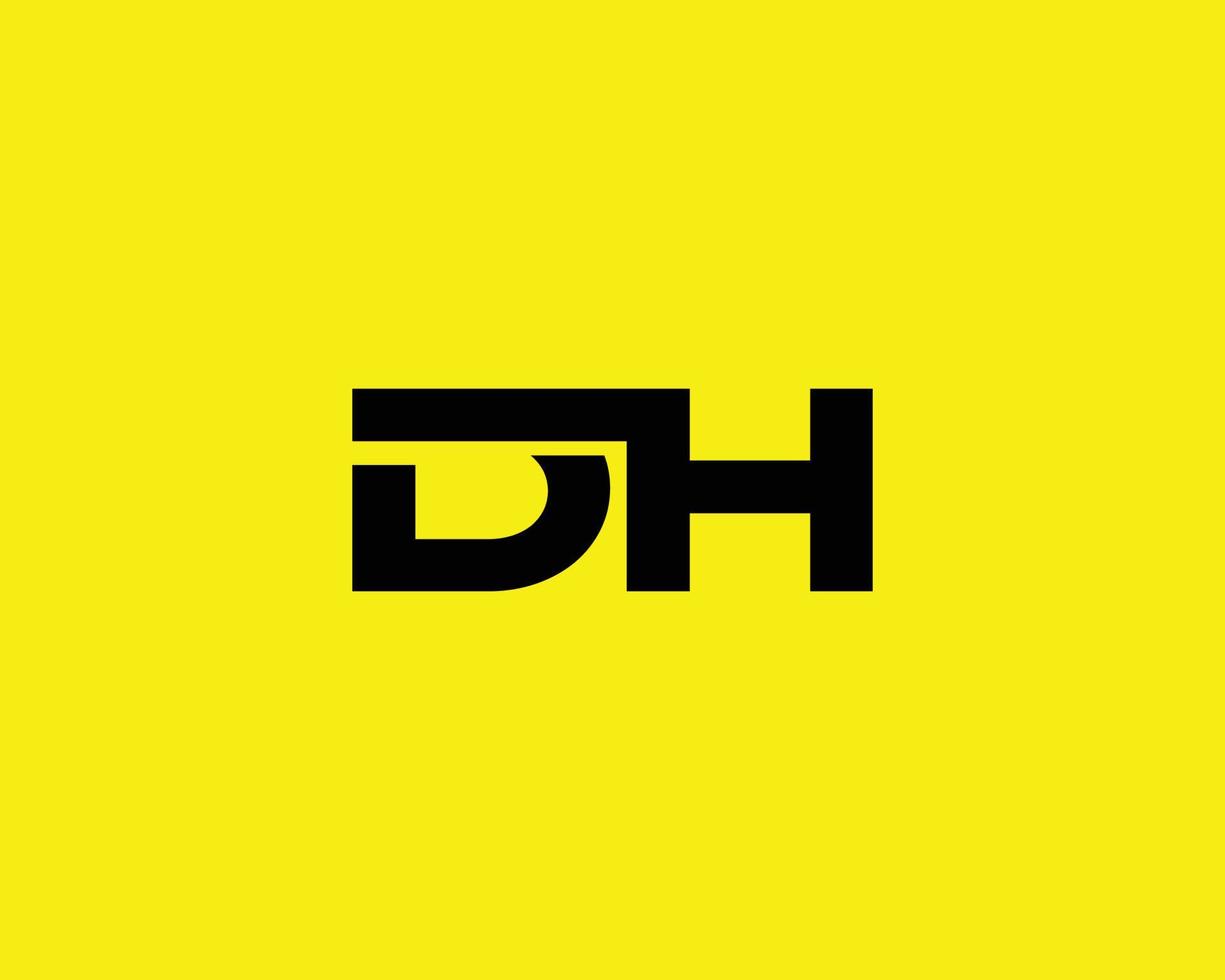 plantilla de vector de diseño de logotipo dh hd