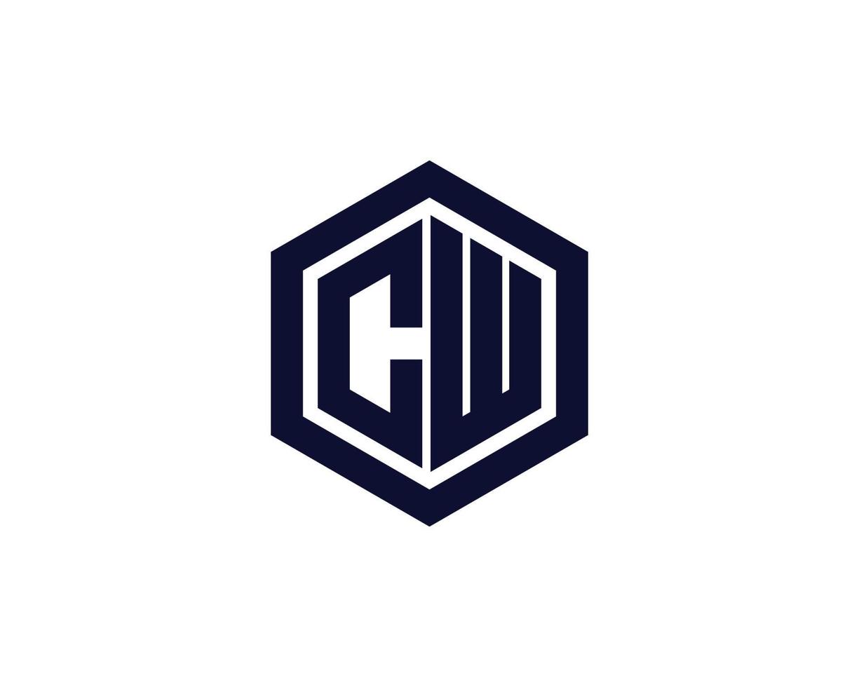 CW WC Logo design vector template