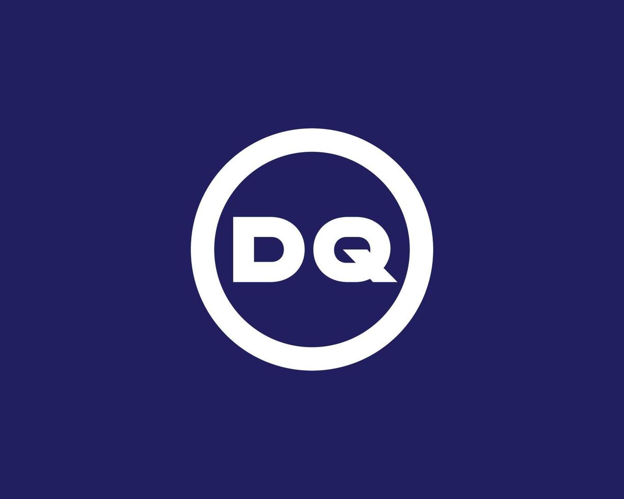 plantilla de vector de diseño de logotipo dq qd