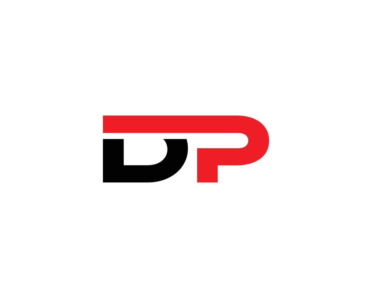 plantilla de vector de diseño de logotipo dp pd