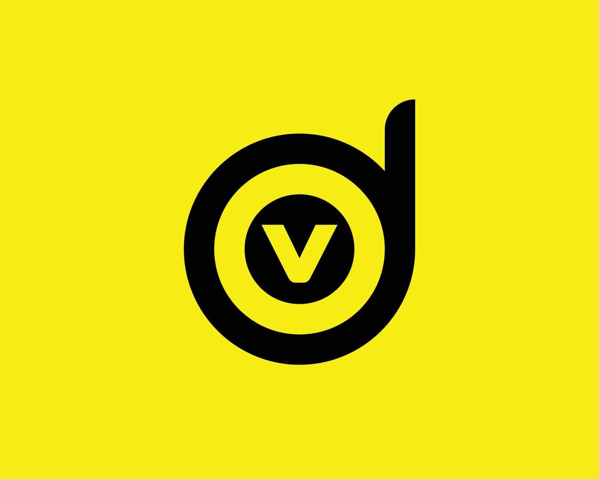 plantilla de vector de diseño de logotipo dv vd