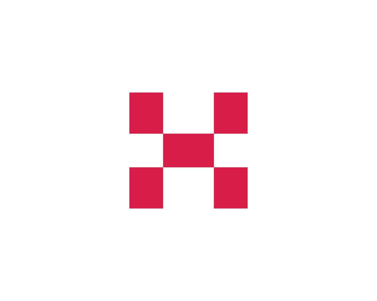 H logo design vector template
