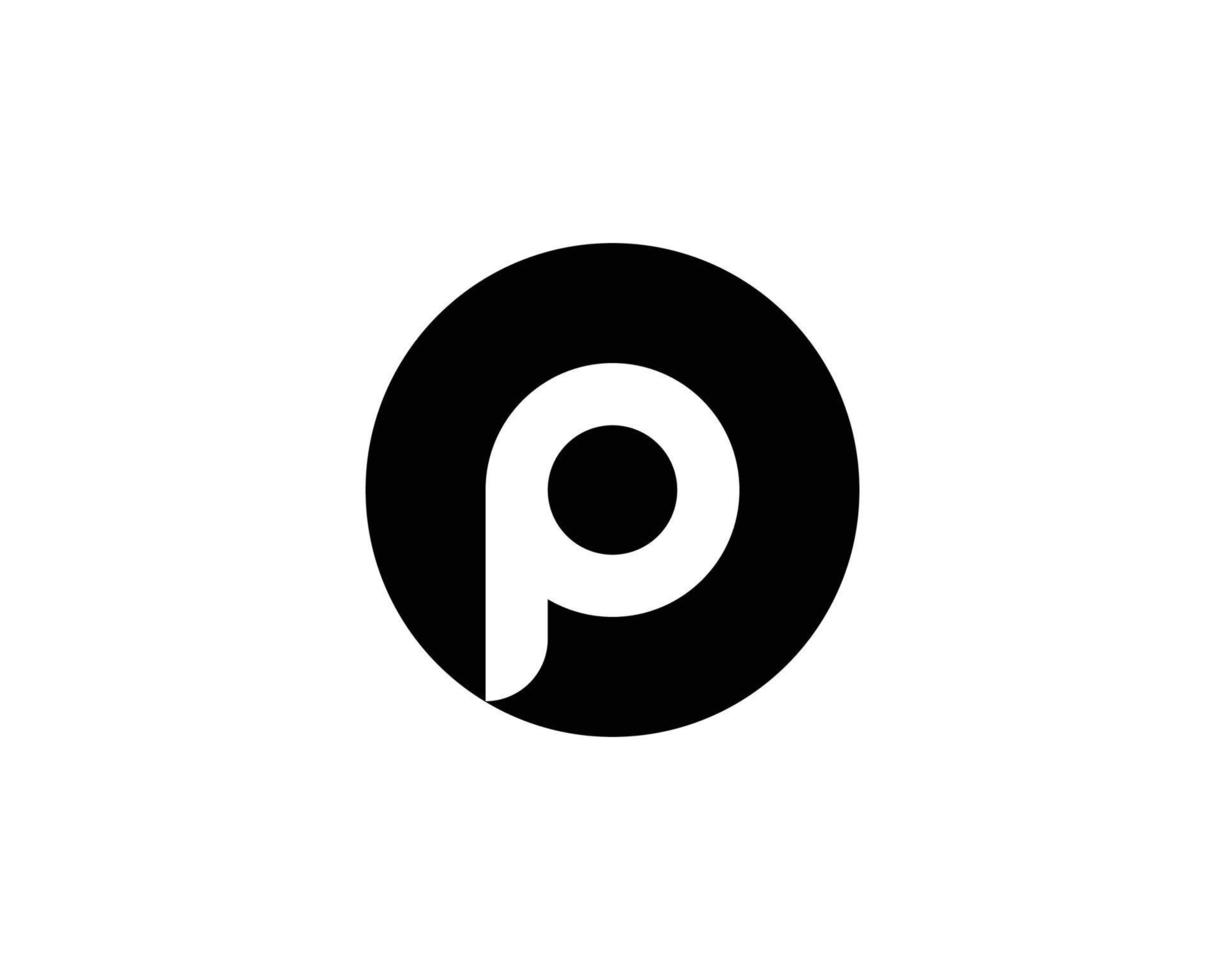 plantilla de vector de diseño de logotipo p