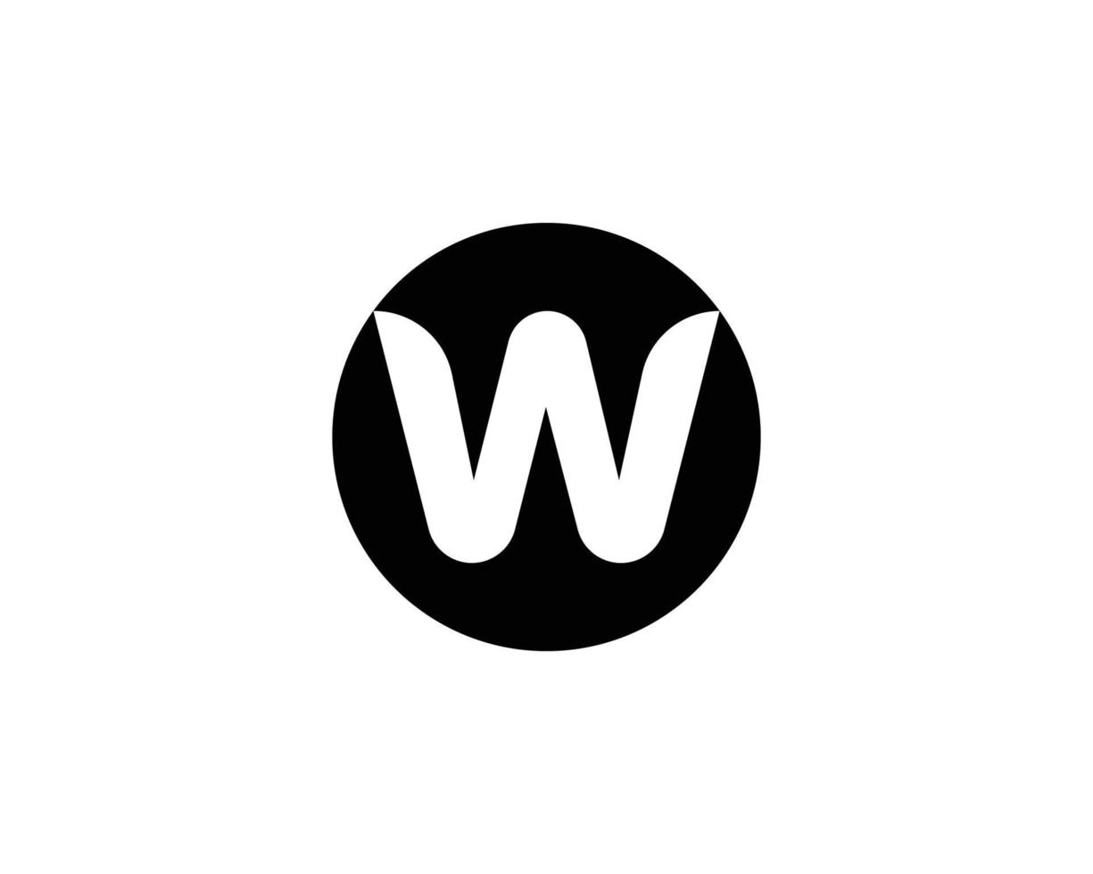 W logo design vector template