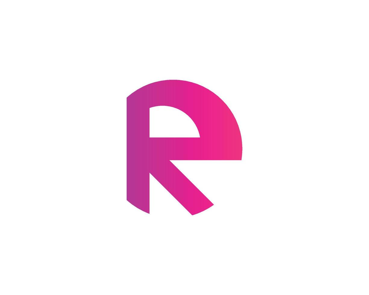 R logo design vector template