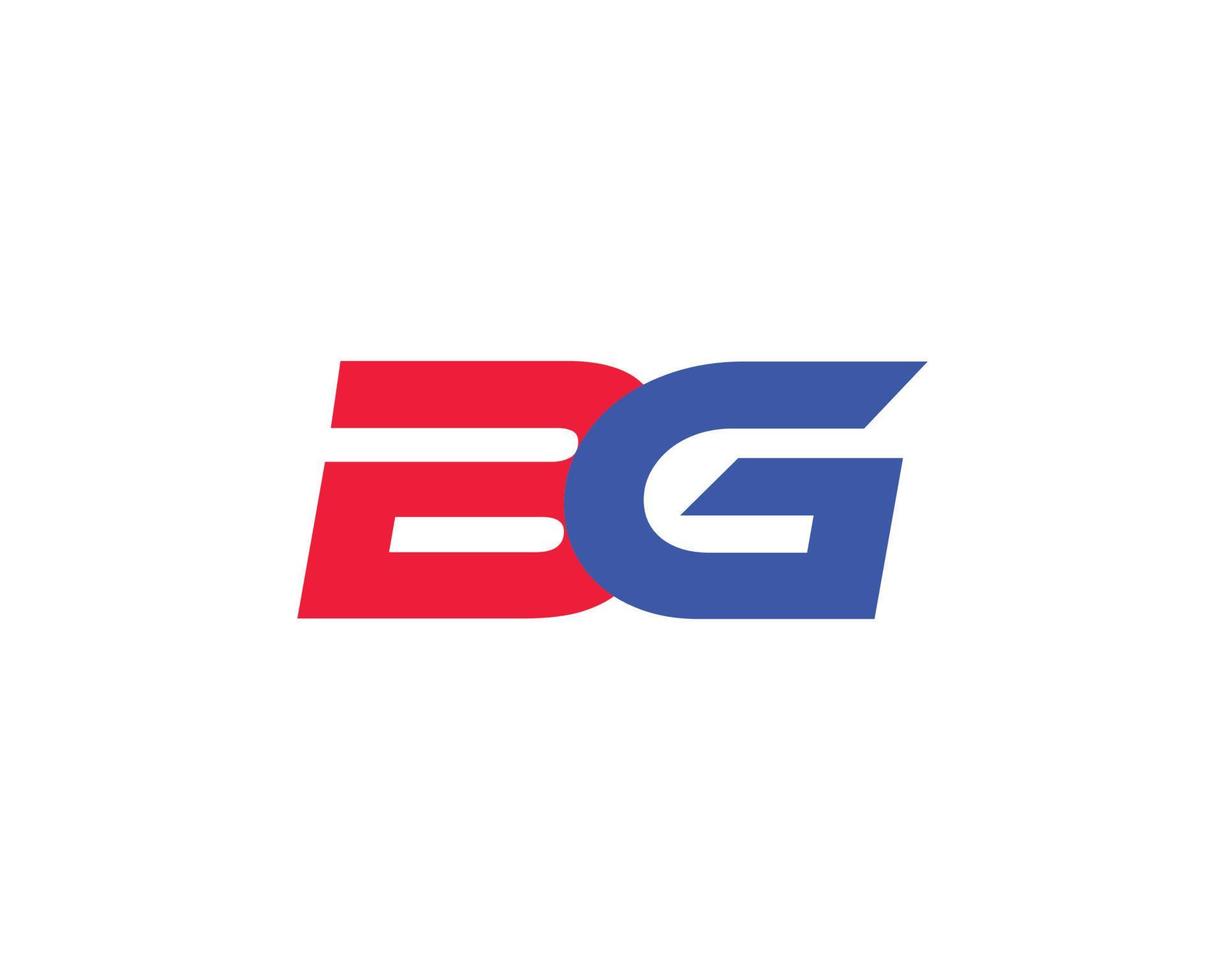 plantilla de vector de diseño de logotipo bg gb