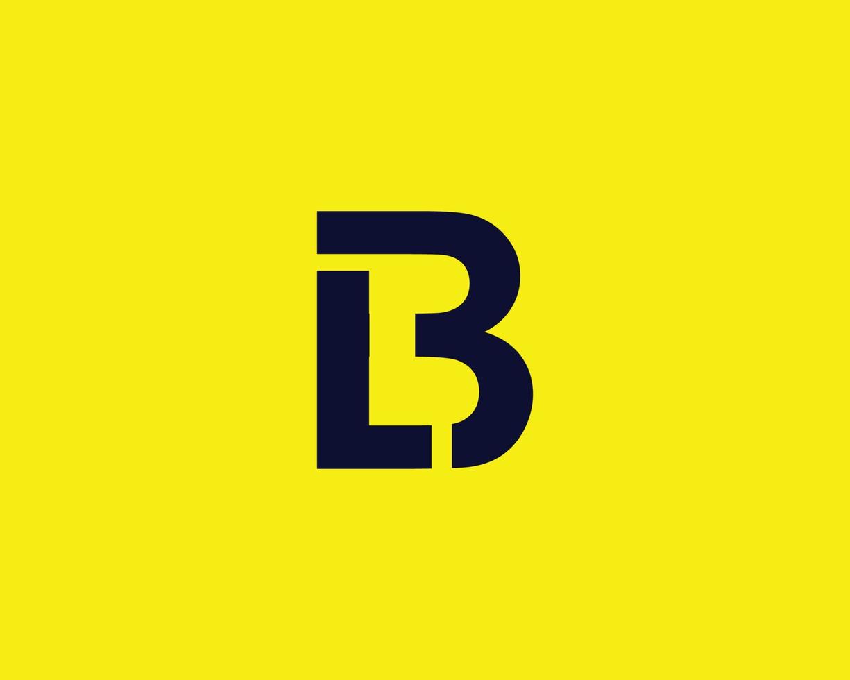 plantilla de vector de diseño de logotipo bl lb
