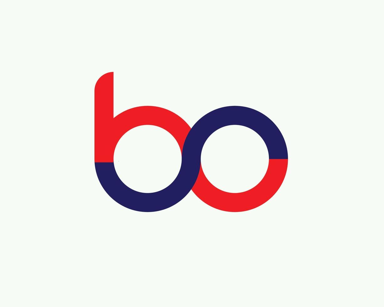 plantilla de vector de diseño de logotipo bo ob