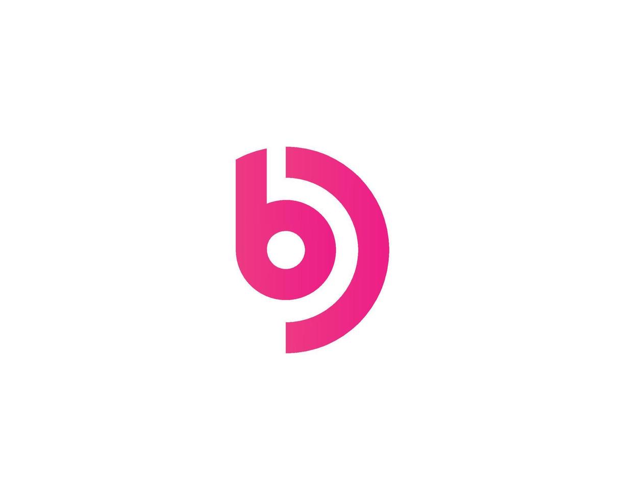 DB BD logo design vector template