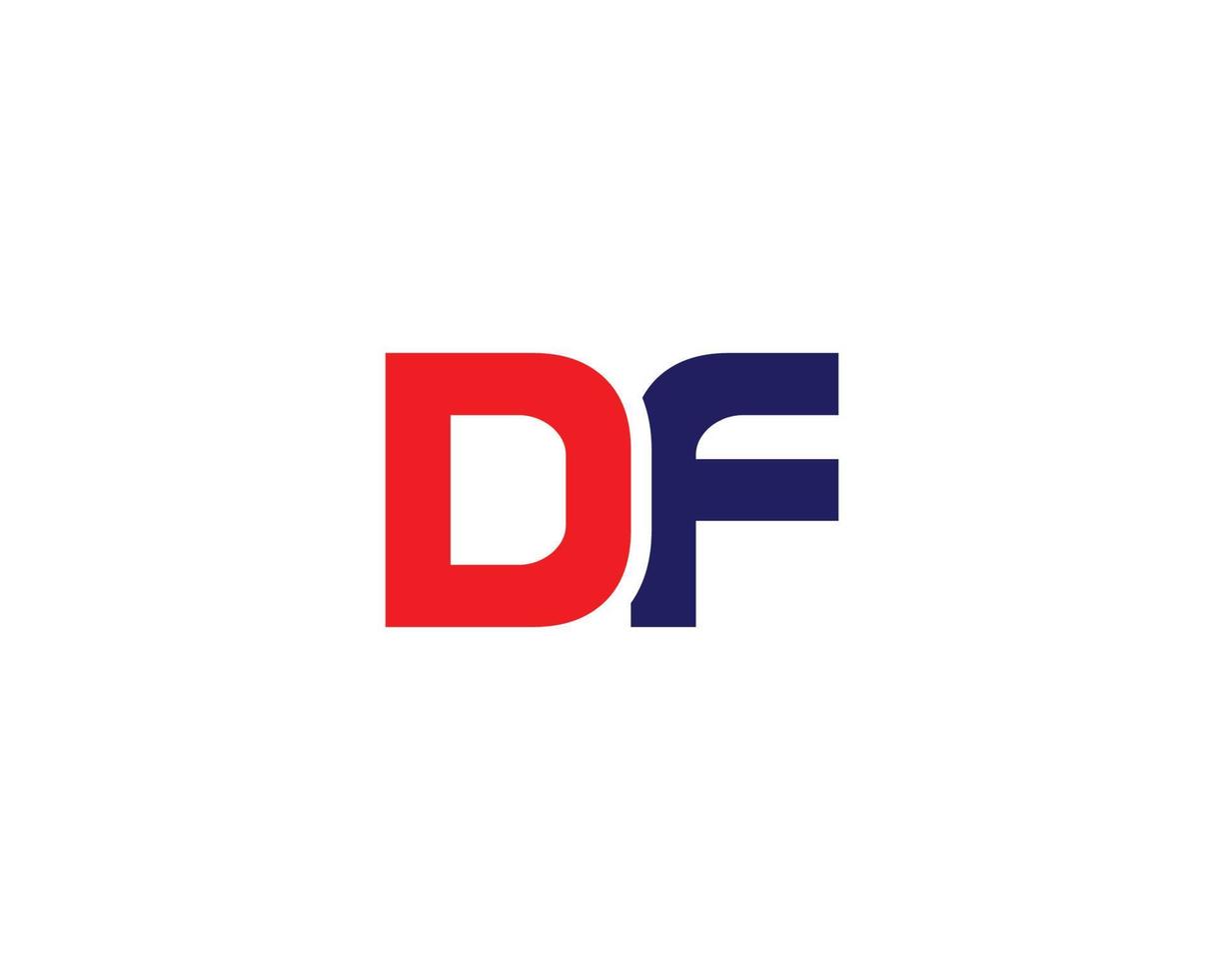 plantilla de vector de diseño de logotipo df fd