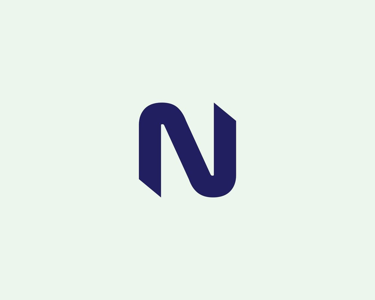 N logo design vector template