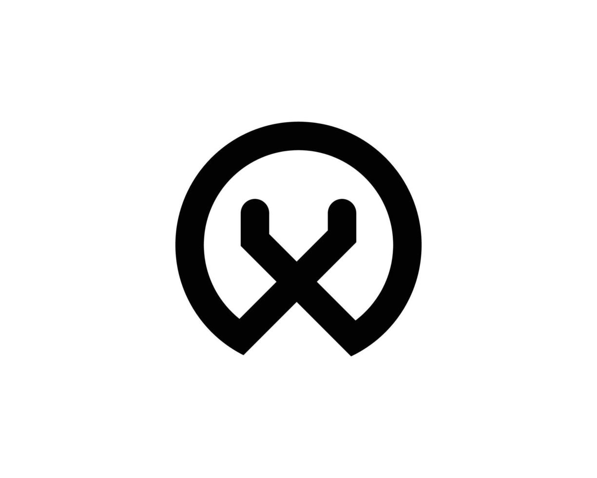 plantilla de vector de diseño de logotipo x